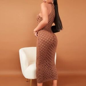 Pre-Owned Shein Hollow Out Halter dress